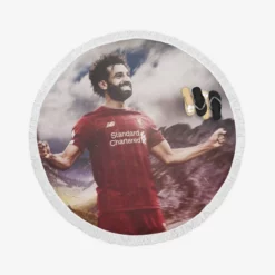 Mohamed Salah English Club Sports Player Round Beach Towel