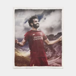 Mohamed Salah English Club Sports Player Sherpa Fleece Blanket 1