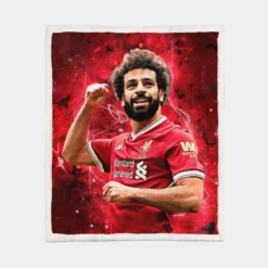 Mohamed Salah Ethical Football Player Sherpa Fleece Blanket 1