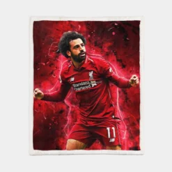 Mohamed Salah Extraordinary Football Player Sherpa Fleece Blanket 1