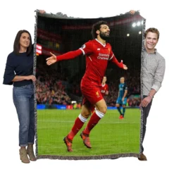 Mohamed Salah FIFA Club World Cup Football Player Woven Blanket