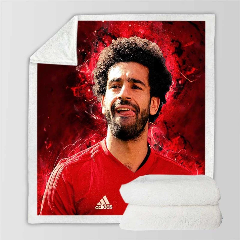 Mohamed Salah FIFA World Cup Footballer Sherpa Fleece Blanket