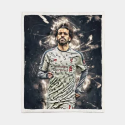 Mohamed Salah Ghaly Euphoric Footballer Player Sherpa Fleece Blanket 1