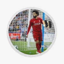 Mohamed Salah Ghaly  Liverpool Round Beach Towel