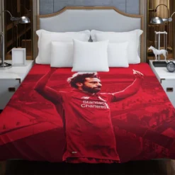 Mohamed Salah Liverpool Soccer Player Duvet Cover