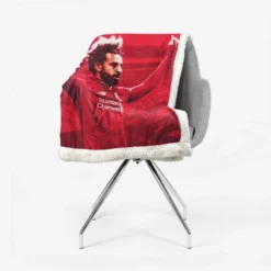 Mohamed Salah Liverpool Soccer Player Sherpa Fleece Blanket 2