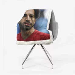 Mohamed Salah Spirited Soccer Player Sherpa Fleece Blanket 2