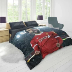 Mohamed Salah Sportive Football Player Duvet Cover 1