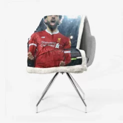 Mohamed Salah Sportive Football Player Sherpa Fleece Blanket 2