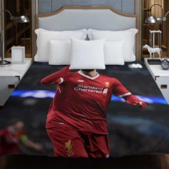 Mohamed Salah Spright Football Player Duvet Cover