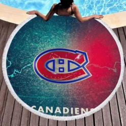 Montreal Canadiens Professional NHL Hockey Club Round Beach Towel 1