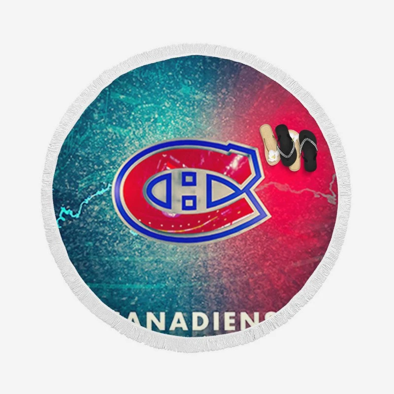 Montreal Canadiens Professional NHL Hockey Club Round Beach Towel