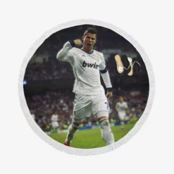 Most Score Real Madrid Player Cristiano Ronaldo Round Beach Towel