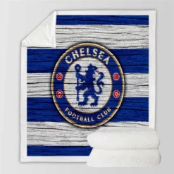Most Winning Chelsea Club Logo Sherpa Fleece Blanket