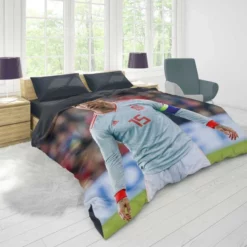 Motivating Soccer Player Sergio Ramos Duvet Cover 1