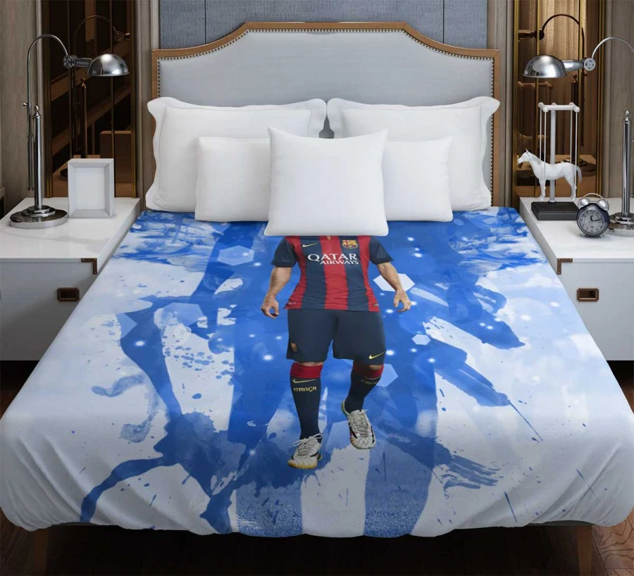 Motivating Sports Player Lionel Messi Duvet Cover