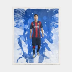 Motivating Sports Player Lionel Messi Sherpa Fleece Blanket 1