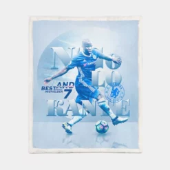 N Golo Kante  Chelsea Strong Football Player Sherpa Fleece Blanket 1