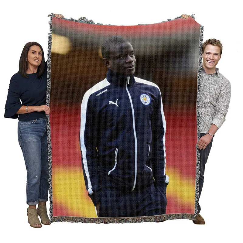 N Golo Kante French Professional Football Player Woven Blanket