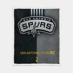 NBA Basketball Club San Antonio Spurs Logo Sherpa Fleece Blanket 1