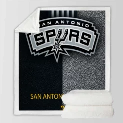 NBA Basketball Club San Antonio Spurs Logo Sherpa Fleece Blanket