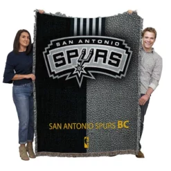 NBA Basketball Club San Antonio Spurs Logo Woven Blanket
