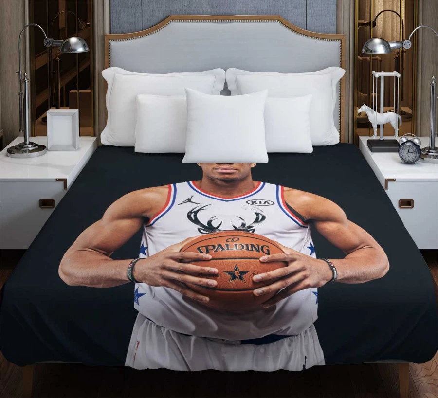 NBA Basketball Player Giannis Antetokounmpo Duvet Cover