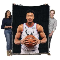 NBA Basketball Player Giannis Antetokounmpo Woven Blanket