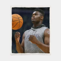 NBA Basketball Player Zion Williamson Sherpa Fleece Blanket 1