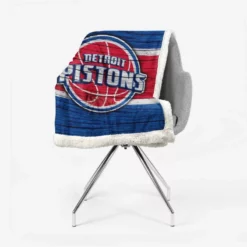 NBA Basketball Team Detroit Pistons Sherpa Fleece Blanket 2