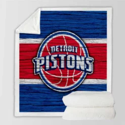 NBA Basketball Team Detroit Pistons Sherpa Fleece Blanket