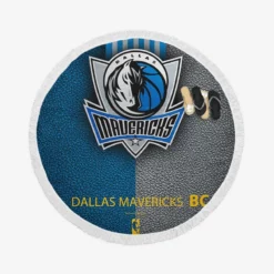 NBA Champions Basketball Logo Dallas Mavericks Round Beach Towel