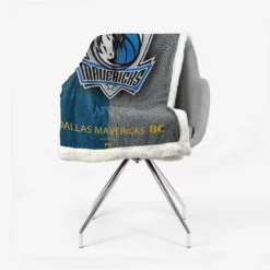 NBA Champions Basketball Logo Dallas Mavericks Sherpa Fleece Blanket 2