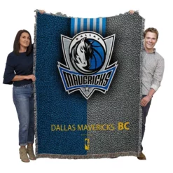 NBA Champions Basketball Logo Dallas Mavericks Woven Blanket