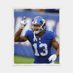 NFL Odell Beckham Jr Football Player Sherpa Fleece Blanket 1