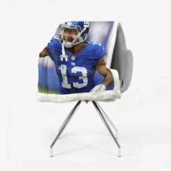 NFL Odell Beckham Jr Football Player Sherpa Fleece Blanket 2