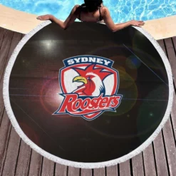 NRL Rugby Club Sydney Roosters Round Beach Towel 1