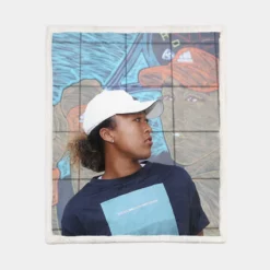 Naomi Osaka Awarded WTA Tennis Player Sherpa Fleece Blanket 1