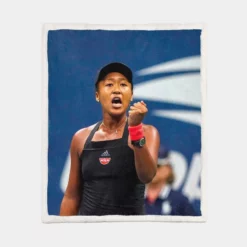 Naomi Osaka Grand Slam Tennis Player Sherpa Fleece Blanket 1