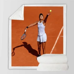 Naomi Osaka Japanese Professional Tennis Player Sherpa Fleece Blanket
