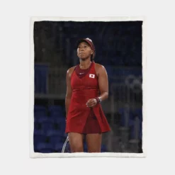 Naomi Osaka World No1 Tennis Player Sherpa Fleece Blanket 1