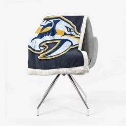 Nashville Predators Excellent NHL Hockey Team Sherpa Fleece Blanket 2