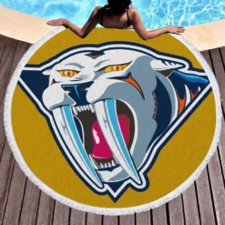 Nashville Predators Professional Ice Hockey Team Round Beach Towel 1