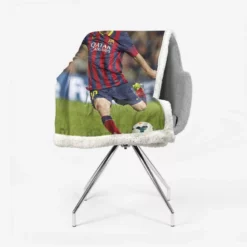 Nervous Barca Soccer Player Lionel Messi Sherpa Fleece Blanket 2