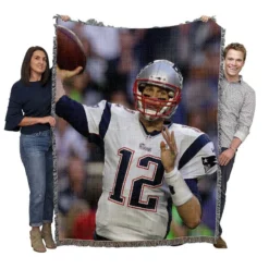 New England Patriots Tom Brady NFL Woven Blanket