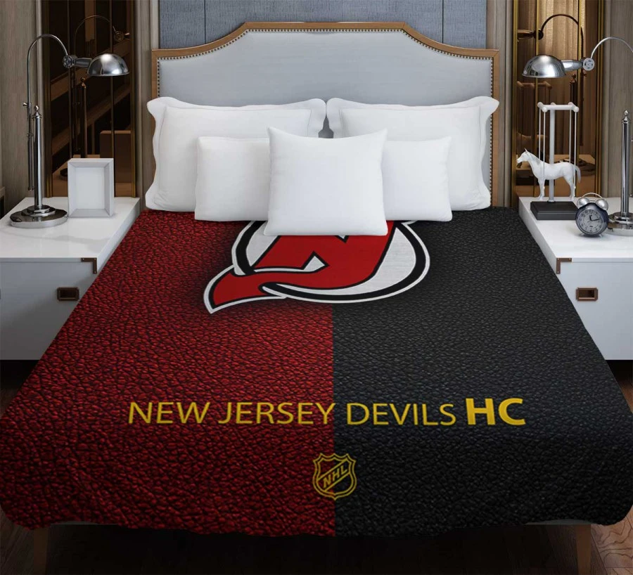 New Jersey Devils Professional Ice Hockey Team Duvet Cover