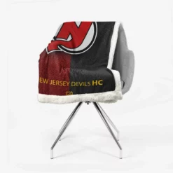 New Jersey Devils Professional Ice Hockey Team Sherpa Fleece Blanket 2