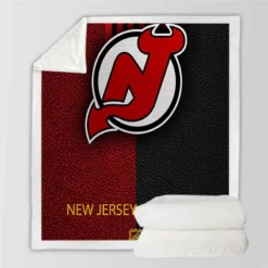 New Jersey Devils Professional Ice Hockey Team Sherpa Fleece Blanket