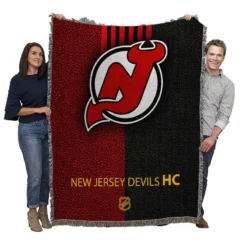 New Jersey Devils Professional Ice Hockey Team Woven Blanket