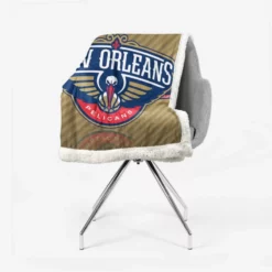 New Orleans Pelicans Classic NBA Basketball Team Sherpa Fleece Blanket 2